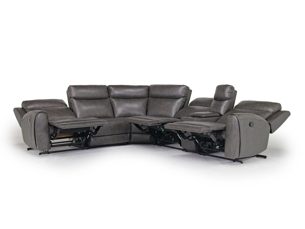 Mia 6 Piece Reclining Sectional With Armless Recliner