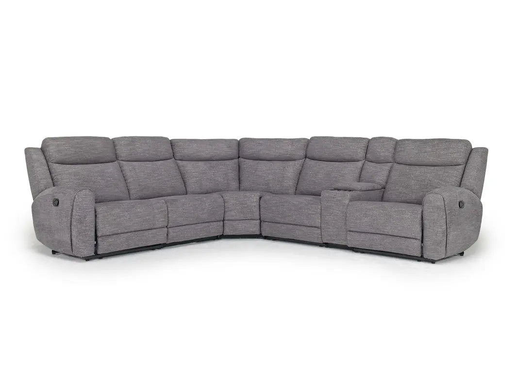 Mia 6 Piece Reclining Sectional With Armless Recliner